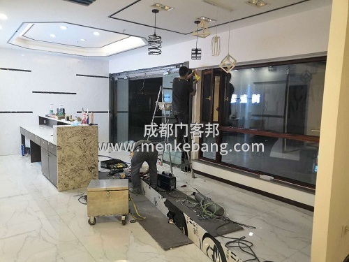 辦公室無(wú)框玻璃感應(yīng)門案例